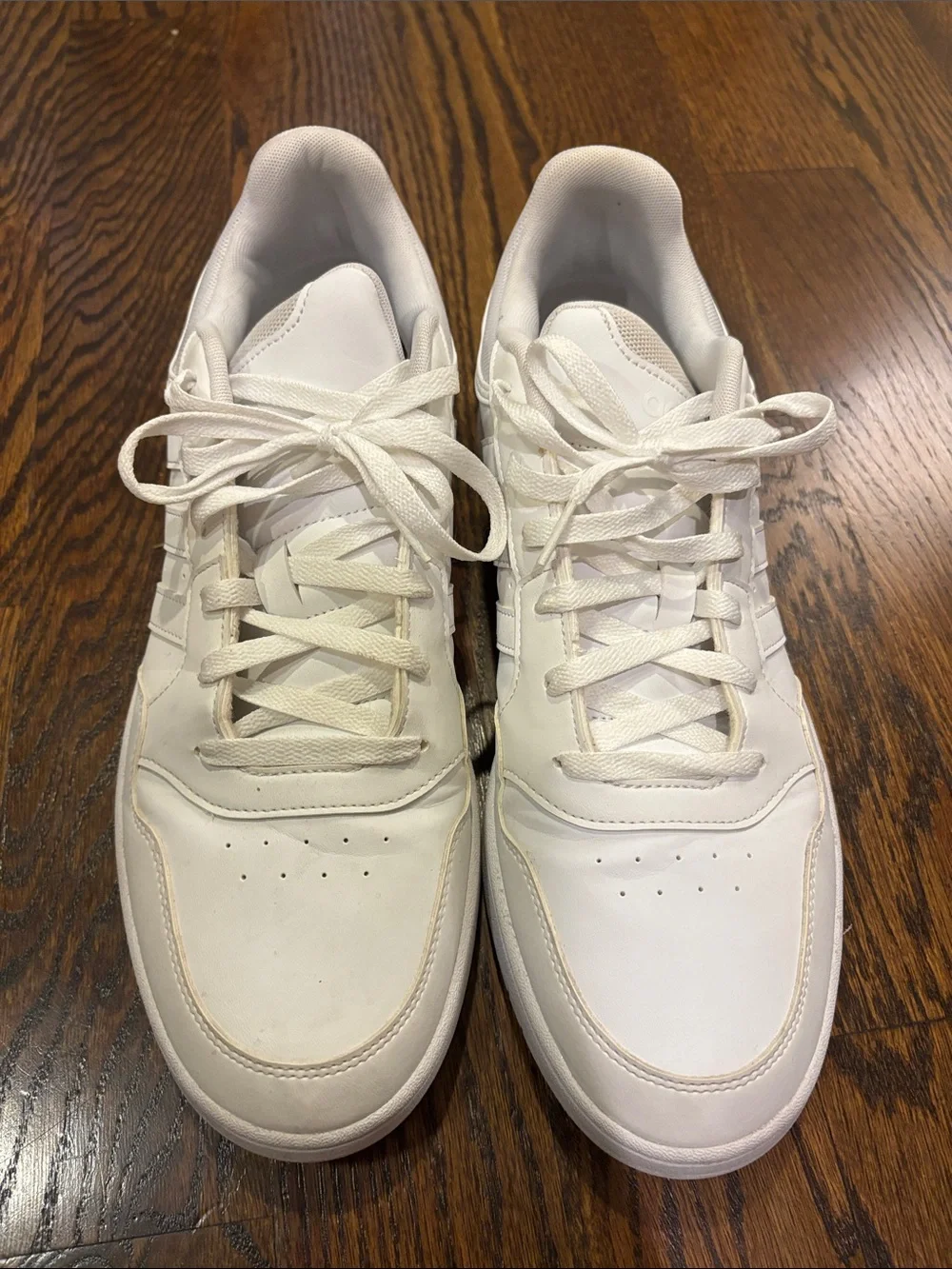 adidas Men’s All-White Low-Top Sneakers